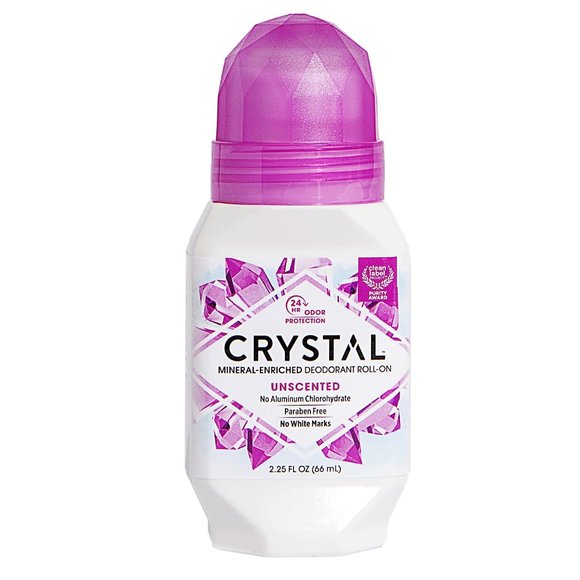 CRYSTAL Mineral Deodorant Roll-On Unscented Body Deodorant - Picture 1 of 8